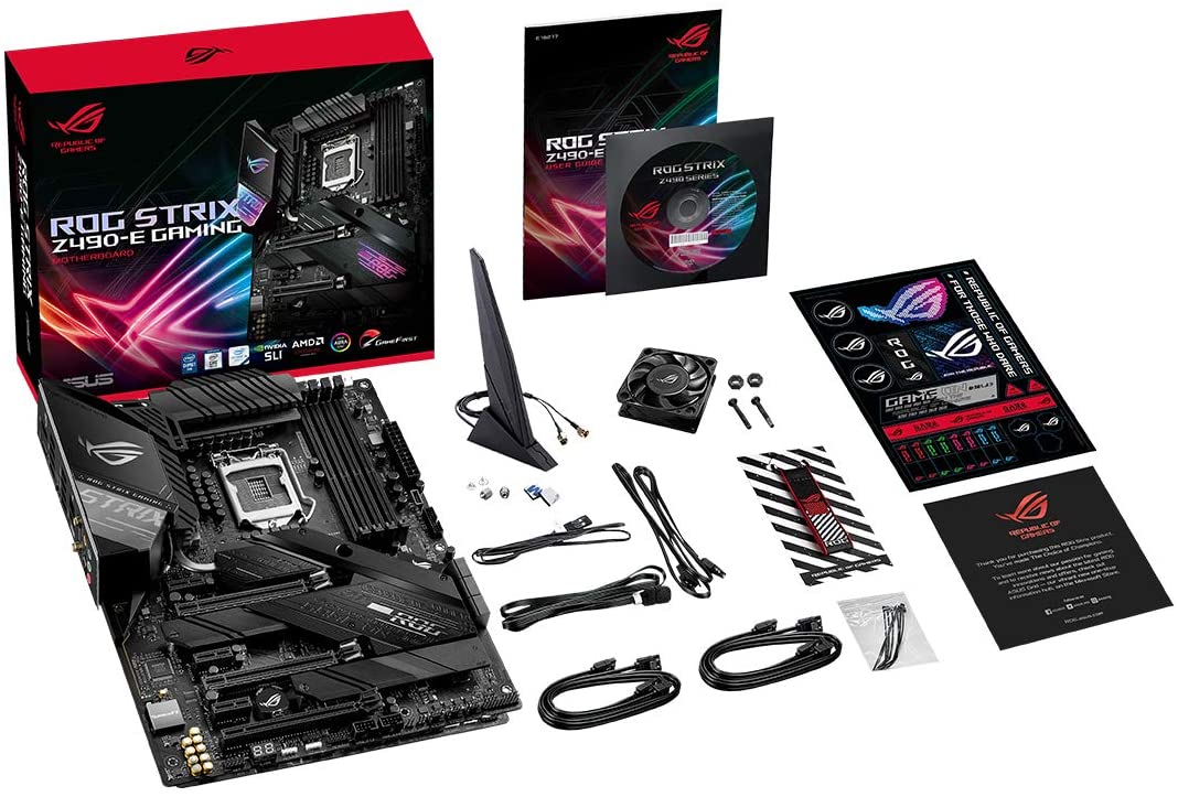 ASUS ROG STRIX Z490-E GAMING Intel Z490 LGA1200 DDR4 4600 (O.C) ÇİFT M2 + 6 USB3.2 ATX Wi-Fi + BT Oyuncu Anakartı